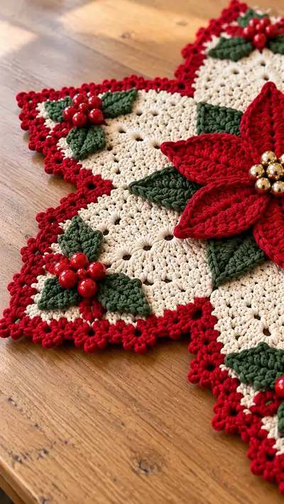 Centro Navideño Estrella Poinsettia paso 2 - avance del armado