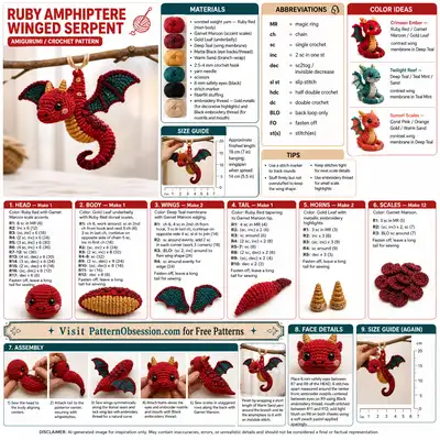 Dragón Serpiente Alada Ruby Amphiptere paso 1 - avance de la construcción